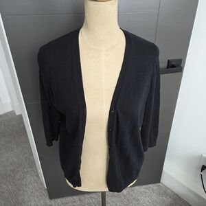 Reitmans Classic Black Knit Cardigan Top